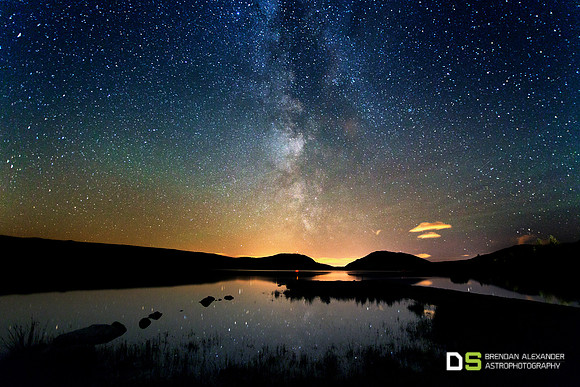 The Milky Way over Lough Mouran