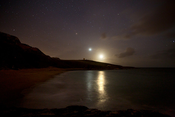 Moonset Conjunction over Maghery, Co. Donegal