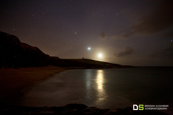 Moonset Conjunction over Maghery, Co. Donegal